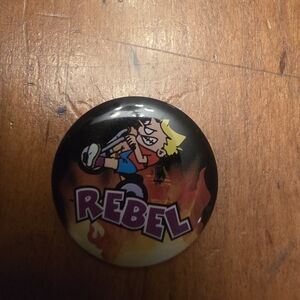 Spaceman Spiff Canvin & Hobbes Rebel Pin Button Age Unknown - Rare